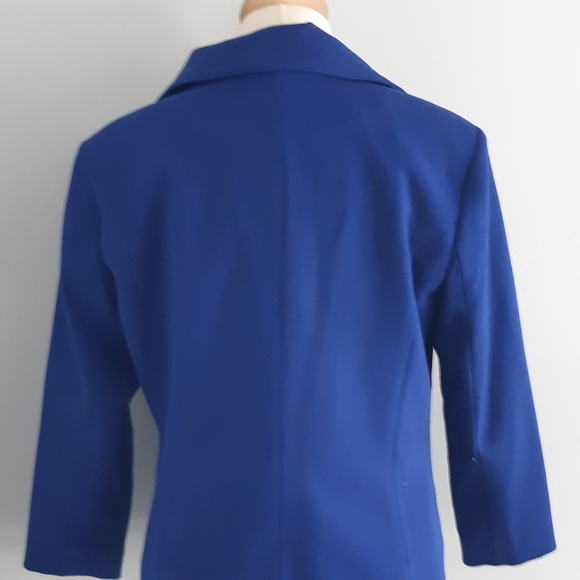 Chapter One Womens Coat Sz 12 Cobalt Blue Lined long sleeves - Picture 8 of 12